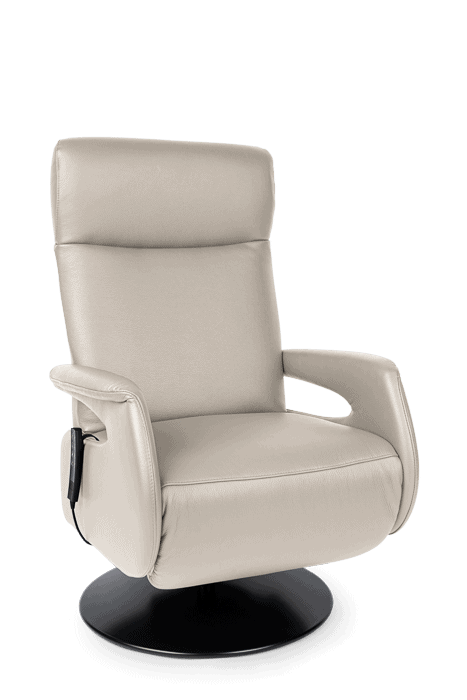 Relaxsessel mit elektrischer Aufstehhilfe und Liegekomfort in Greige (Grau/Beige)