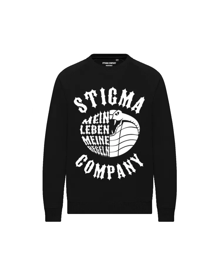 Mein Leben, meine Regeln Sweatshirt, Farbe: Schwarz - Weiß, Größe: XL