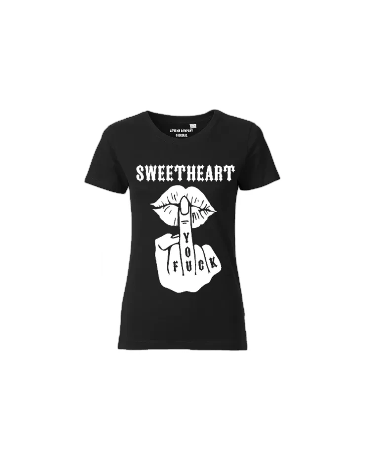 SWHT FCK U T-Shirt, Farbe: Schwarz - Weiß, Größe: L