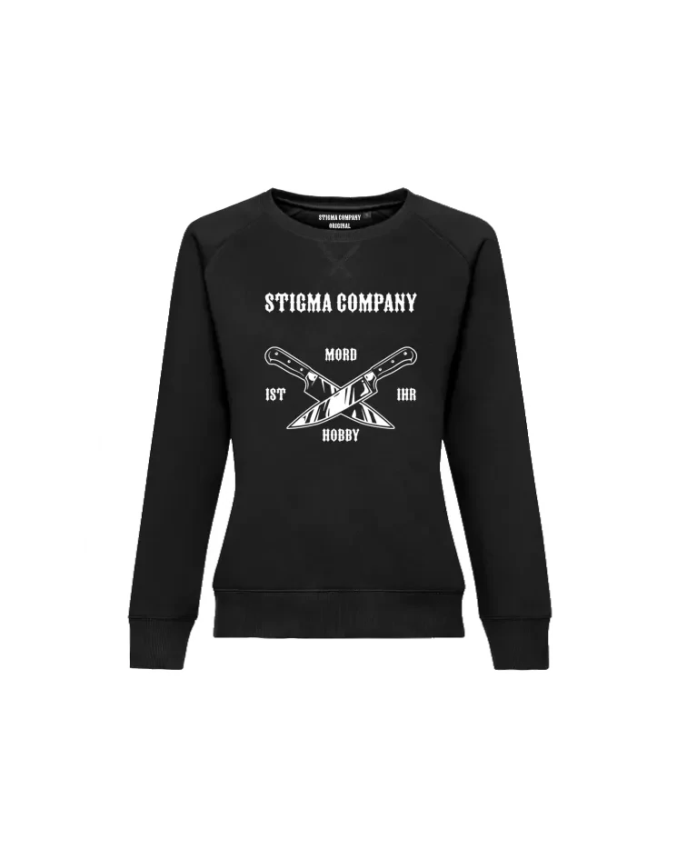 Mord ist ihr Hobby Sweatshirt, Farbe: Schwarz - Weiß, Größe: L