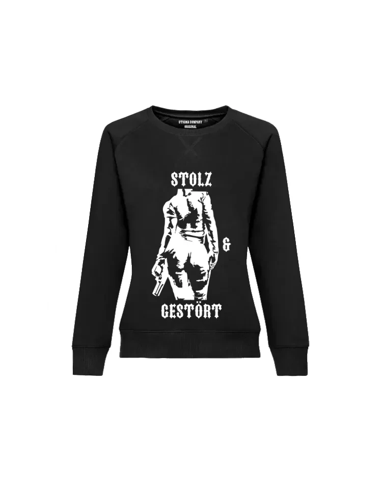 Stolz & gestört Sweatshirt, Farbe: Schwarz - Weiß, Größe: L