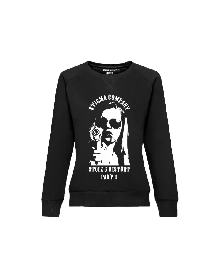 Stolz & gestört part II Sweatshirt, Farbe: Schwarz - Weiß, Größe: L