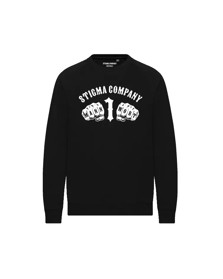 Ein Mann ein Wort Sweatshirt, Farbe: Schwarz - Weiß, Größe: XL