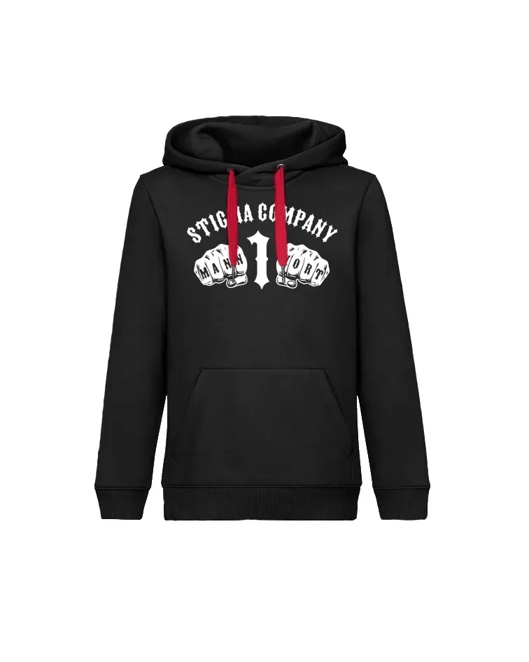 Ein Mann ein Wort Hoodie, Farbe: Schwarz - Weiß, Größe: XL