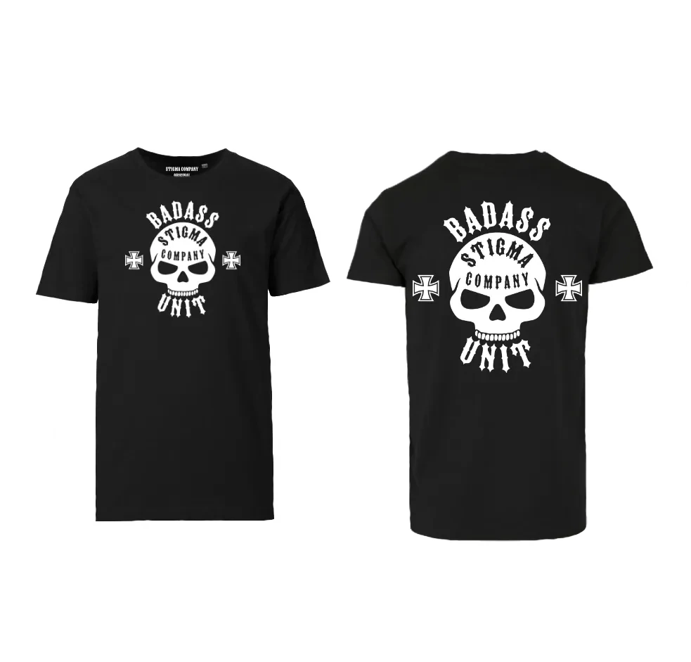 Badass Unit T-Shirt, Farbe: Schwarz - Weiß, Größe: XL
