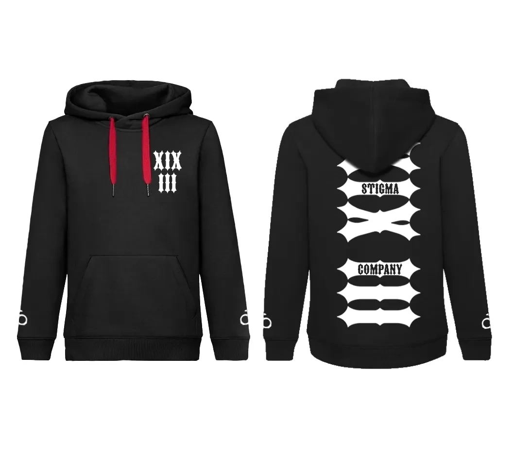 XIX III Hoodie, Farbe: Schwarz - Weiß, Größe: XL