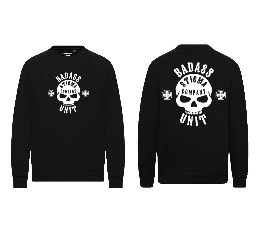 Badass Unit Sweatshirt, Farbe: Schwarz - Weiß, Größe: XL