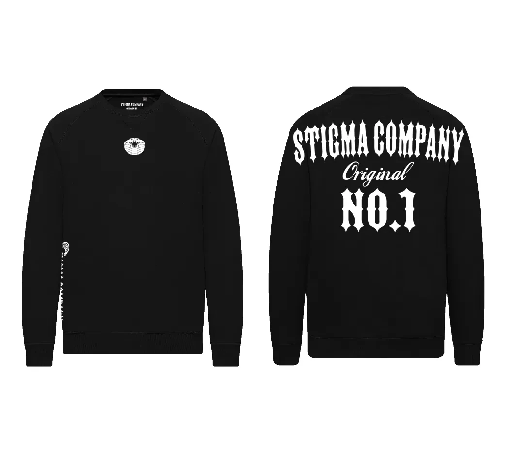 No. 1 Sweatshirt, Farbe: Schwarz - Weiß, Größe: XL