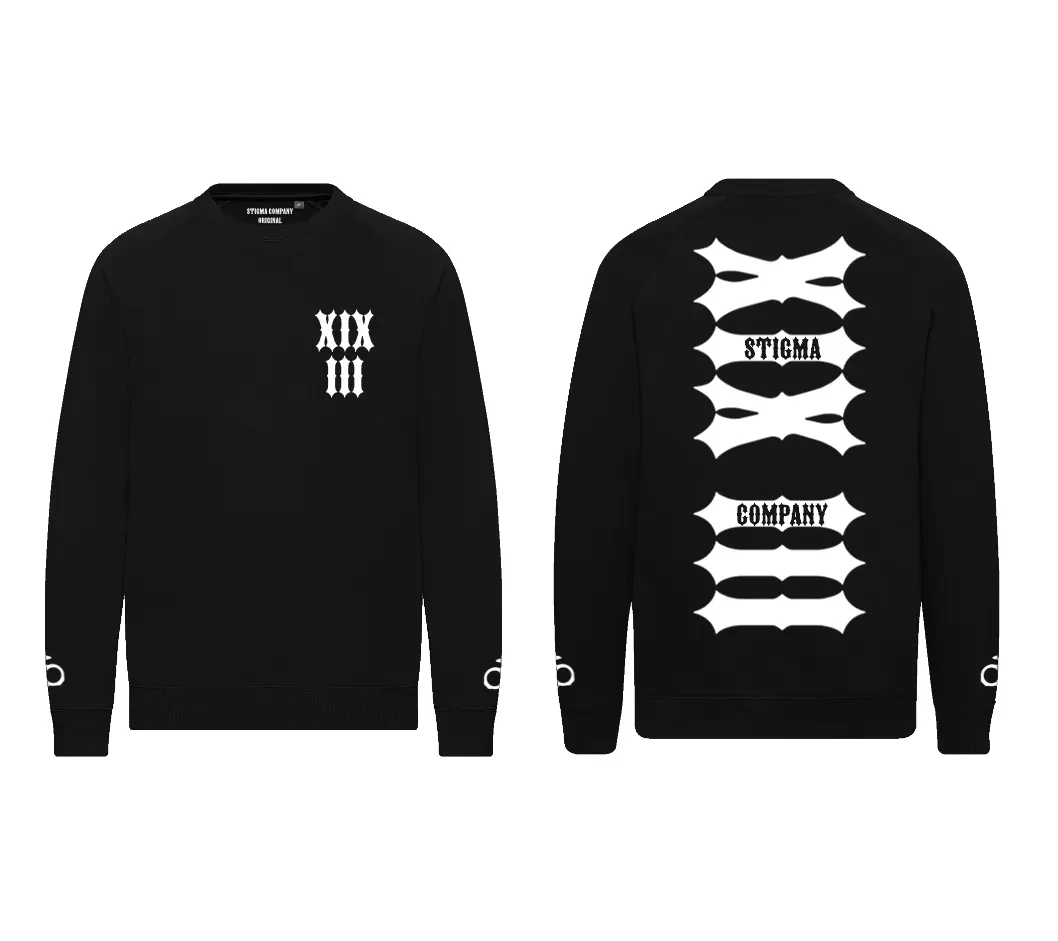 XIX III Sweatshirt, Farbe: Schwarz - Weiß, Größe: XL