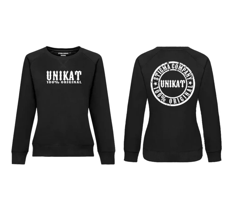 Unikat Sweatshirt, Farbe: Schwarz - Weiß, Größe: L