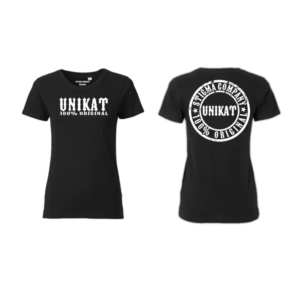 Unikat T-Shirt, Farbe: Schwarz - Weiß, Größe: L