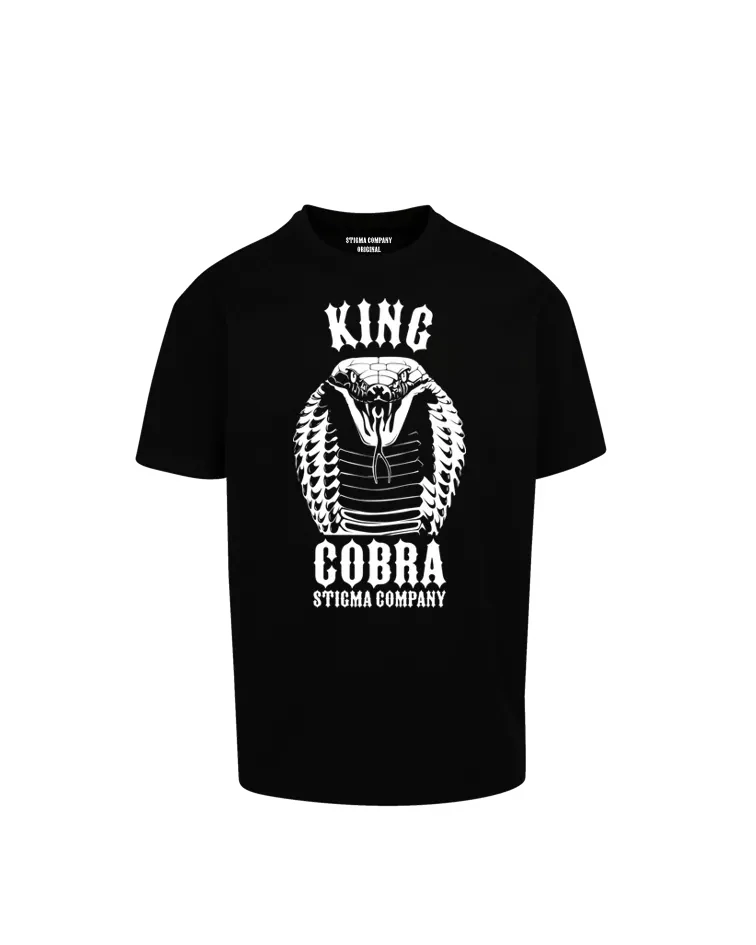 King Cobra Premium T-Shirt, Farbe: Schwarz - Weiß, Größe: XL