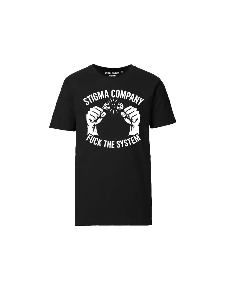 Fuck the System T-Shirt, Größe: XL, Farbe: Schwarz - Weiß
