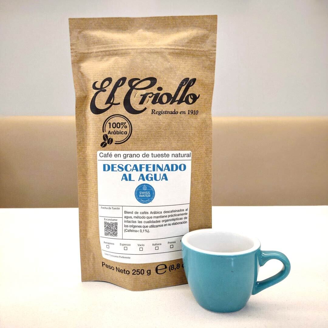 Café en Grano Descafeinado al Agua El Criollo 250gr