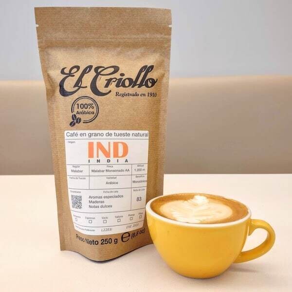 Café en Grano India Malabar El Criollo 250gr