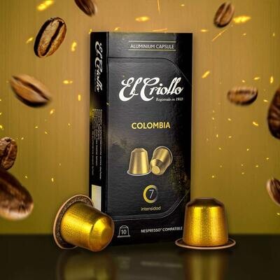 Café en cápsulas de aluminio compatibles con Nespresso Colombia EL CRIOLLO