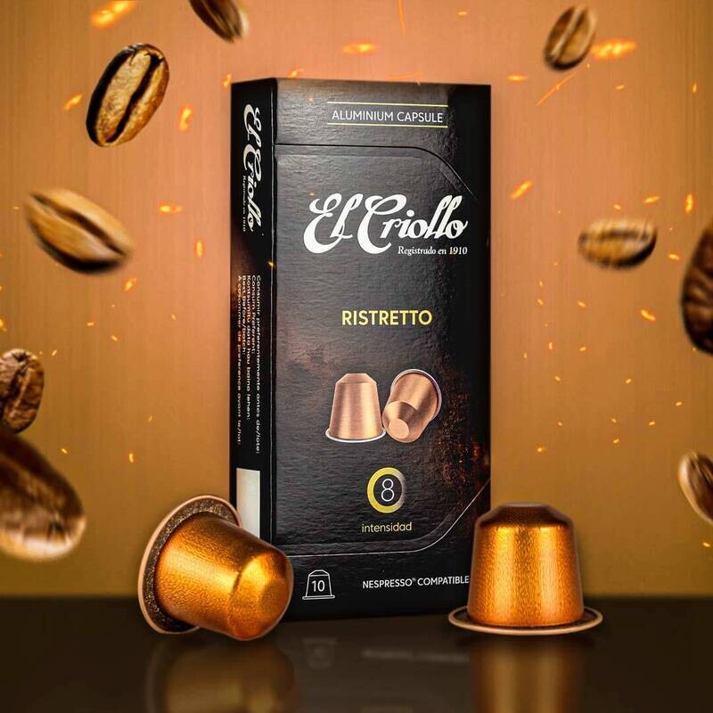 Café en cápsulas de aluminio compatibles con Nespresso® Ristretto El Criollo