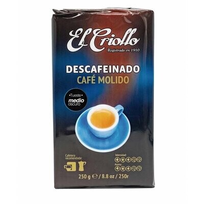 Café Molido Descafeinado 250gr El Criollo