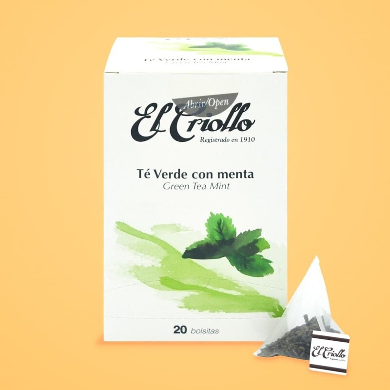 Infusión de Té Verde con Menta El Criollo 20 bolsitas