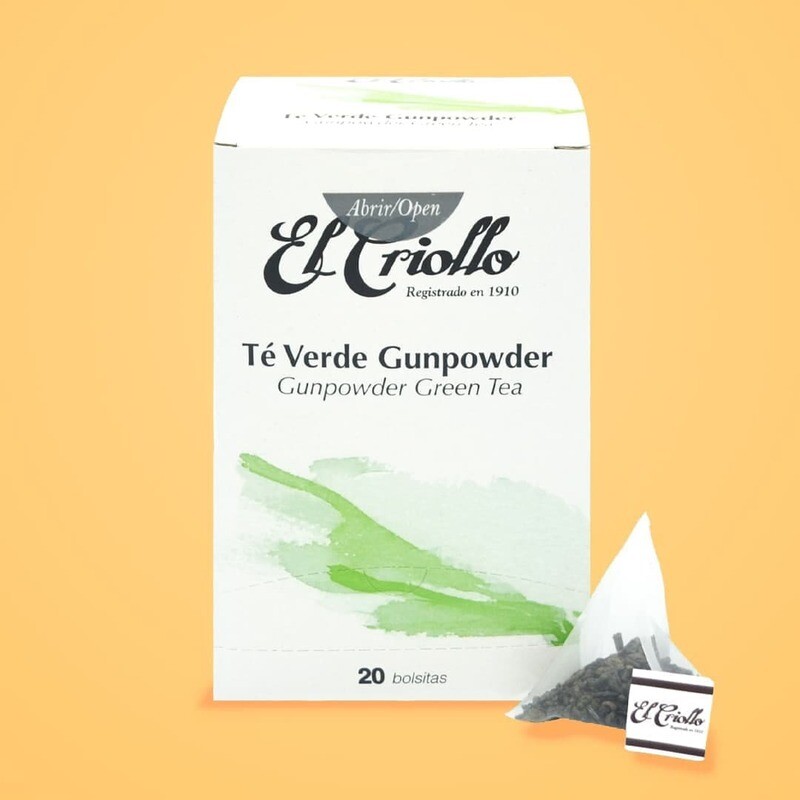 Infusión de Té Verde Gunpowder El Criollo 20 bolsitas