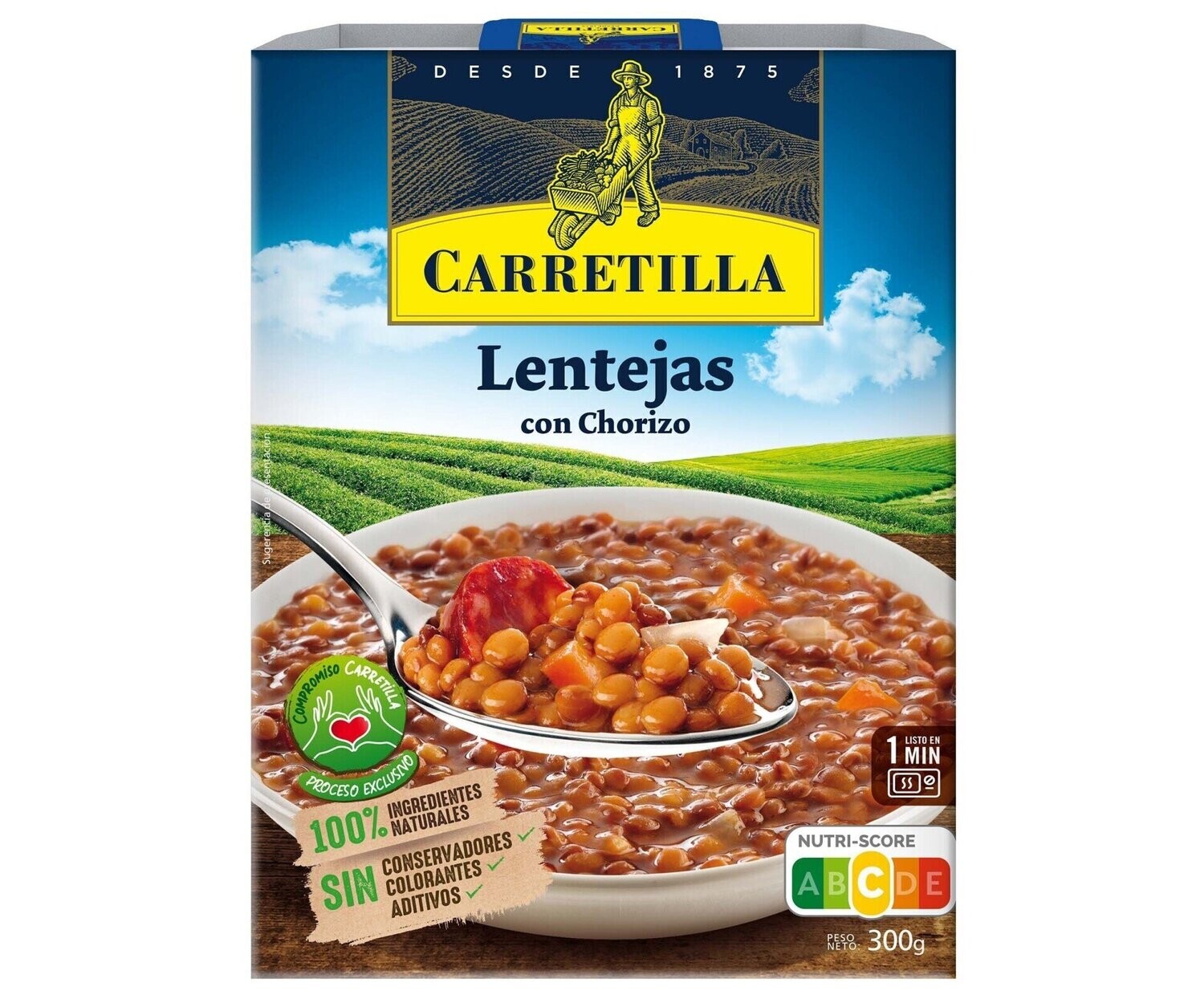 Lentejas con Chorizo al estilo casero 300 g Carretilla