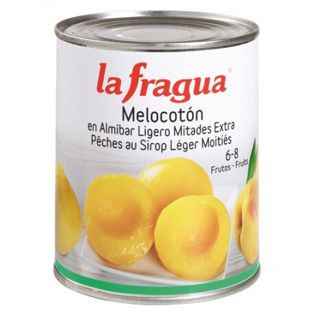 Melocotón en Almíbar Ligero Mitades Extra Lata 1 kg La Fragua