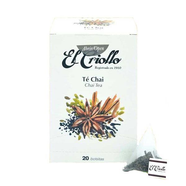 Infusión de Té Chai El Criollo 20 bolsitas
