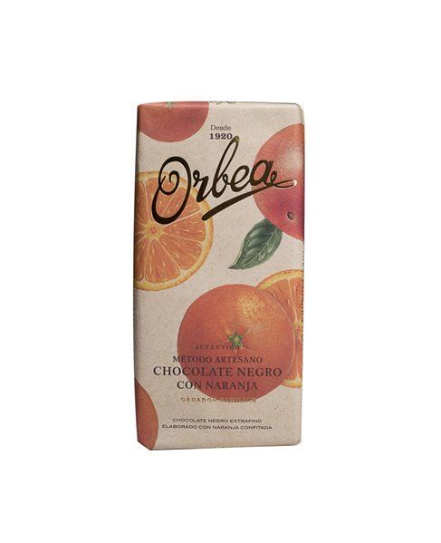 Chocolate Artesano Negro con Naranja 125g Orbea