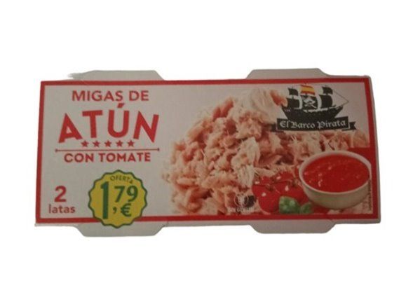 Migas de Atún con Tomate Pack 2X65gr Barco Pirata