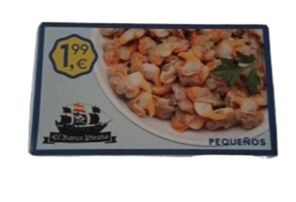Berberechos pequeños lata 90ml Barco Pirata