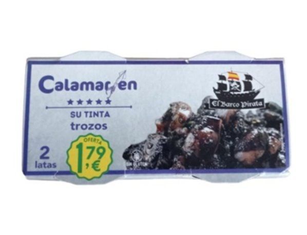 Calamares en se Tinta Trozos Pack 2X80ml Barco Pirata