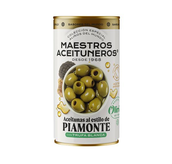 Aceitunas al estilo Piamonte 370ml Maestros Aceituneros