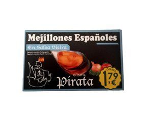 Mejillón en Salsa Vieira lata Ol-120 Barco Pirata