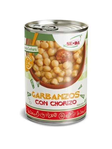 Lata de Garbanzos con chorizo 400g