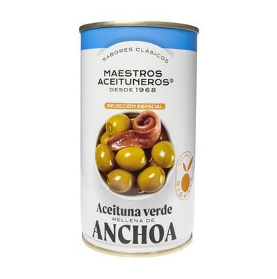 Aceituna Rellena de Ancha 350g Maestros Aceituneros