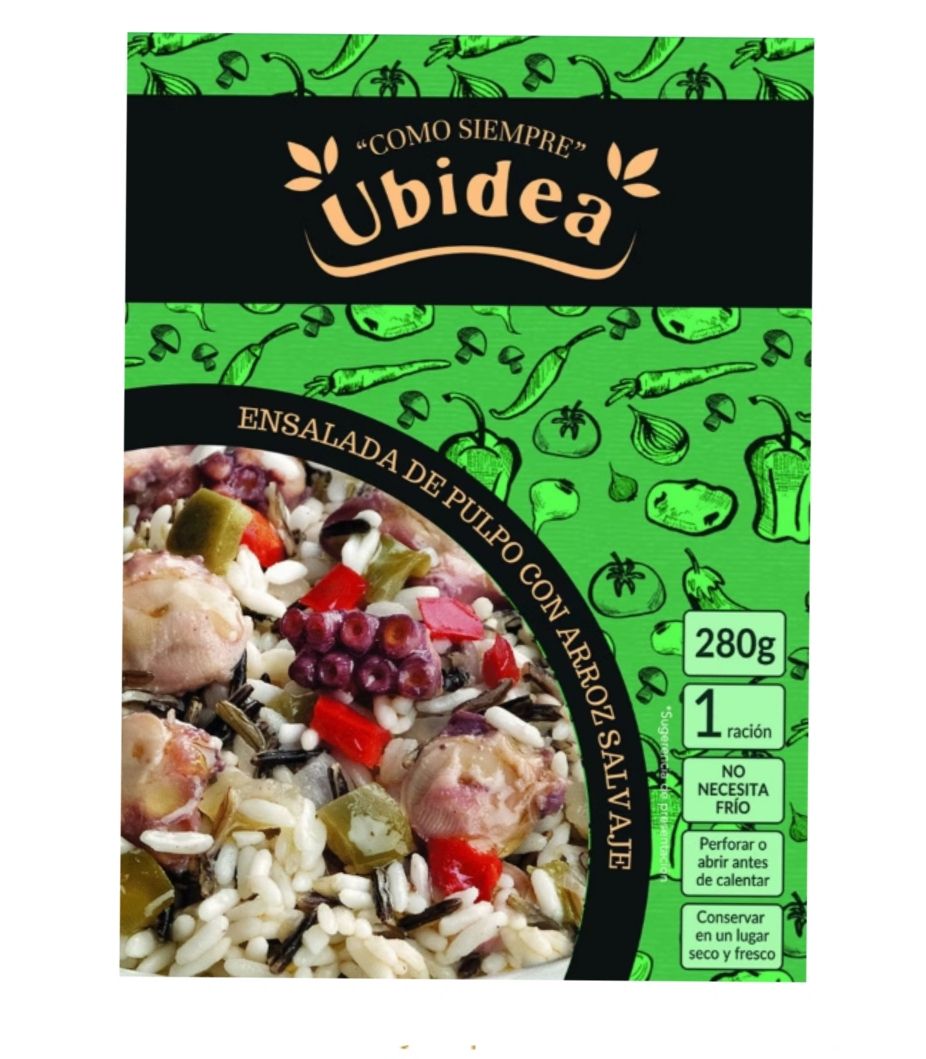 Ensalada de pulpo con arroz salvaje Ubidea