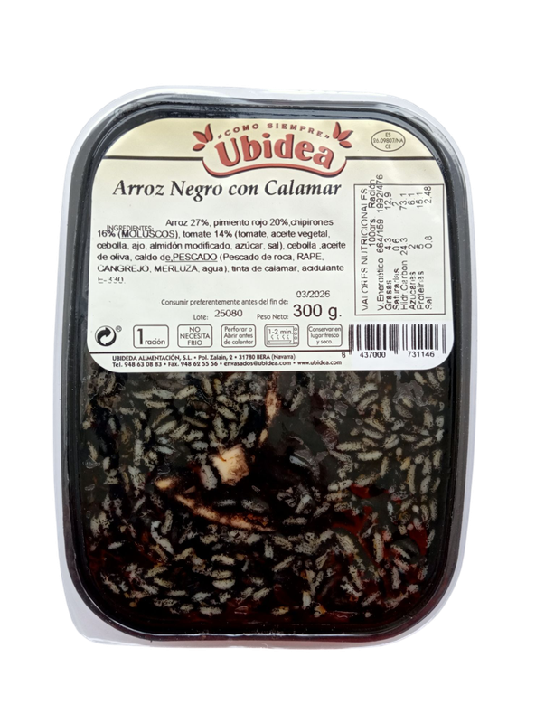Arroz Negro con Calamar Ubidea