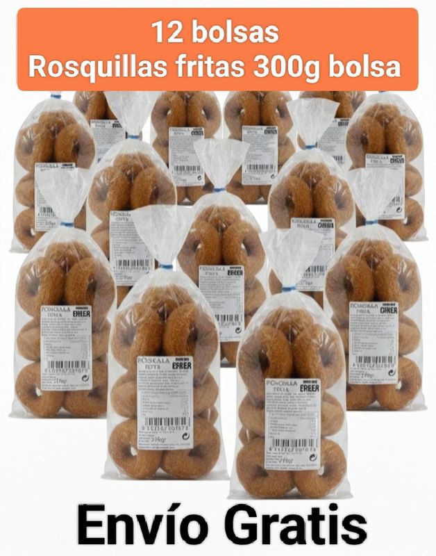 12 bolsas Rosquilla Frita Artesana 300gr Errea