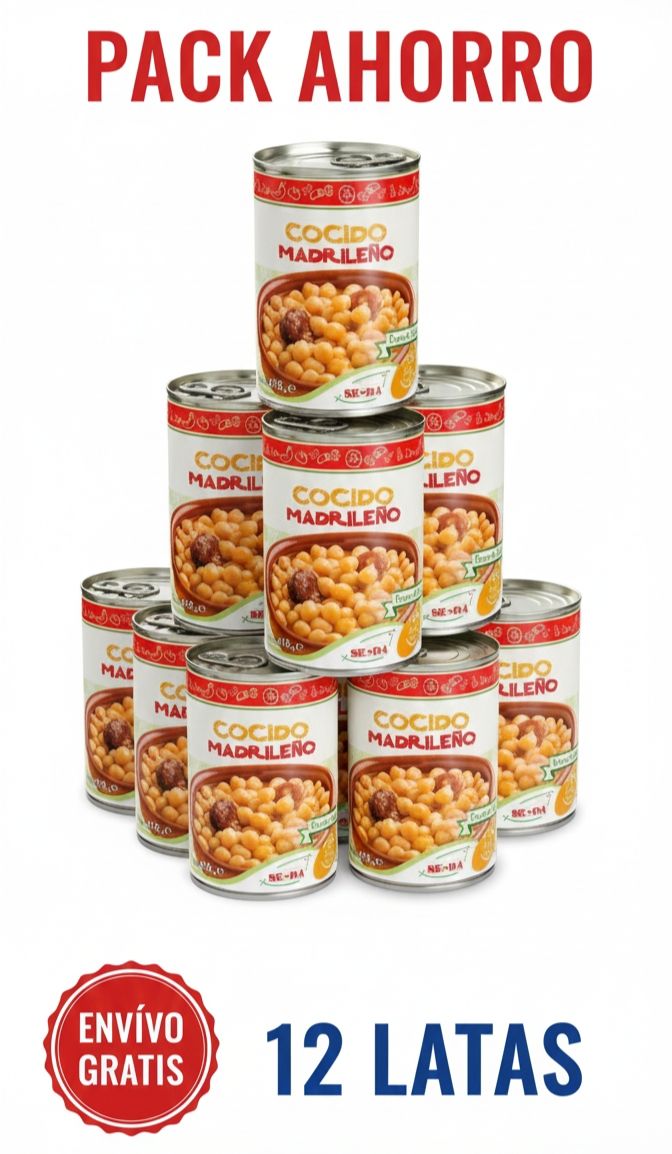 12 Latas de Cocido madrileño 400g