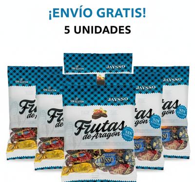 5 Bolsas de 200 gr Fruta de Aragón SIN AZÚCAR Jaysso 5 Bolsas de 200 gr Fruta de Aragón SIN AZÚCAR Jaysso