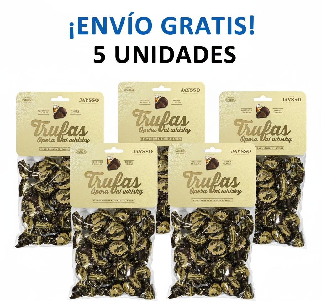 5 Bolsas de 200gr de Trufas al Whiski Jaysso