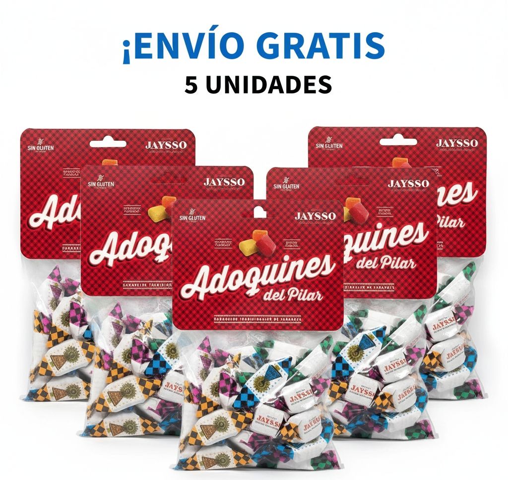 5 Bolsas de 200gr  Mini Adoquines de Caramelo Jaysso