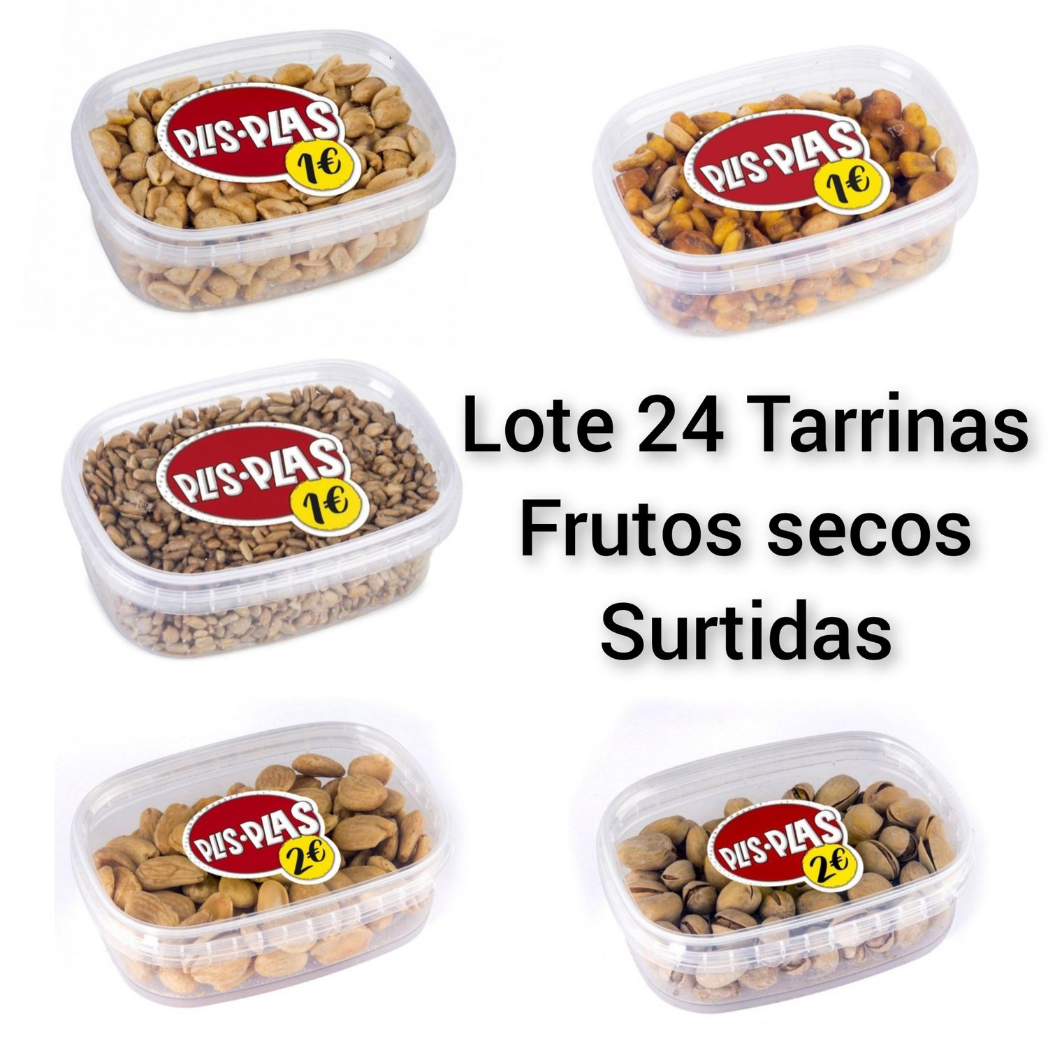Lote Especial 24 Tarrinas Surtidas Frutos secos