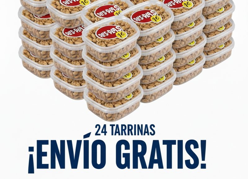 24 Tarrinas de Cacahuete Frito 100g Plis Plas