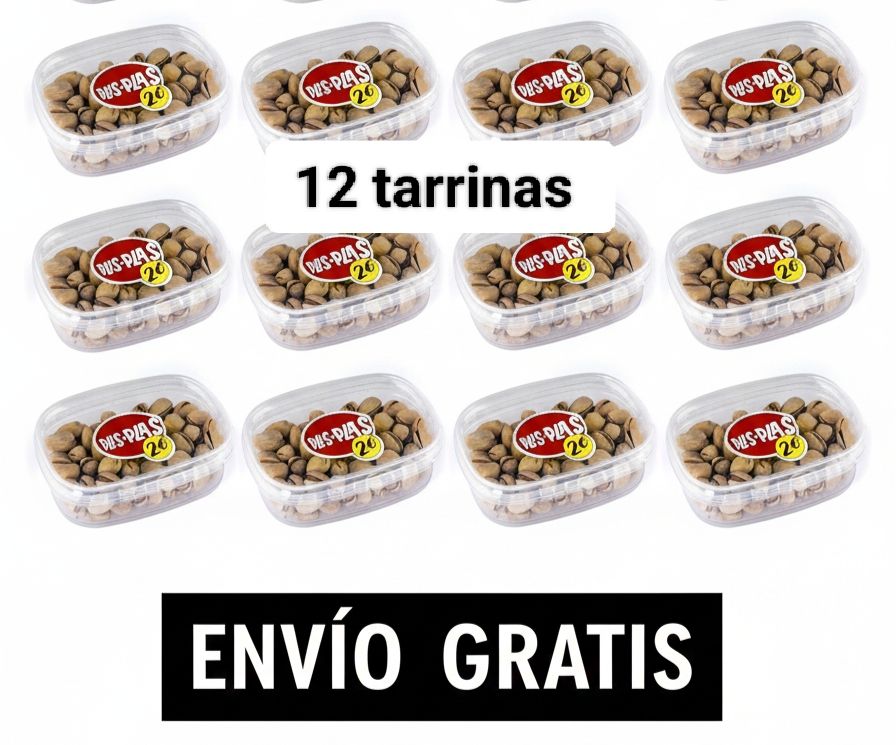 CAJA 12 Tarrinas Pistacho Tostado 65g Plis Plas