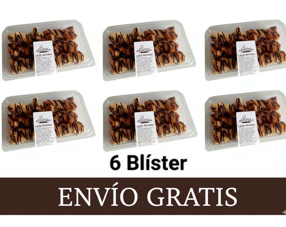 CAJA 6 Blister Lazos Rayados 250gr Atocha