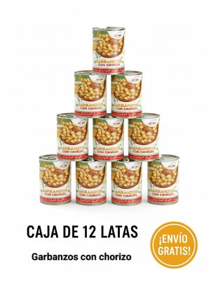 12 Latas de Garbanzos con chorizo 400g