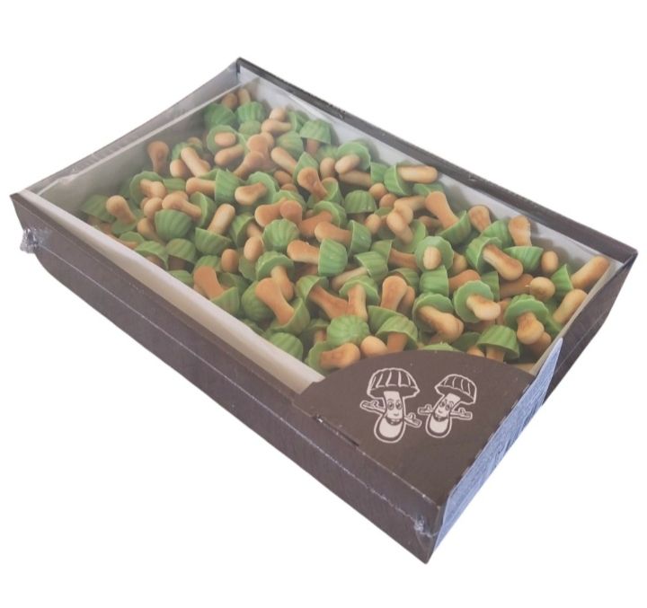 Setitas de galleta con chocolate sabor a pistacho caja kilo