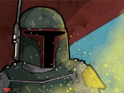 Boba Fett Large Art Print