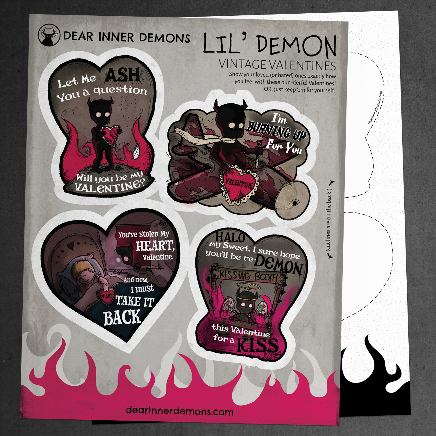 Lil Demon Valentines Sheet
